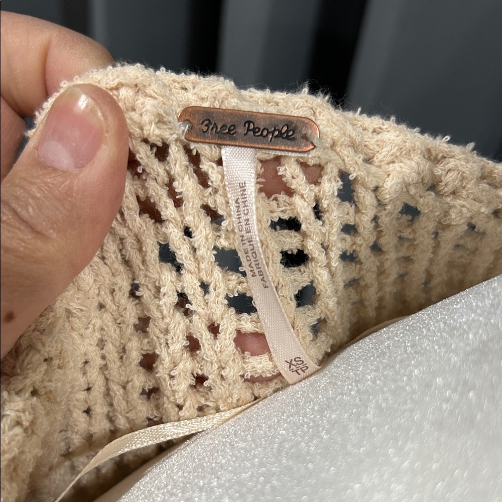 Free People Cream Scoop Neck Sweater - Picture 2 of 2